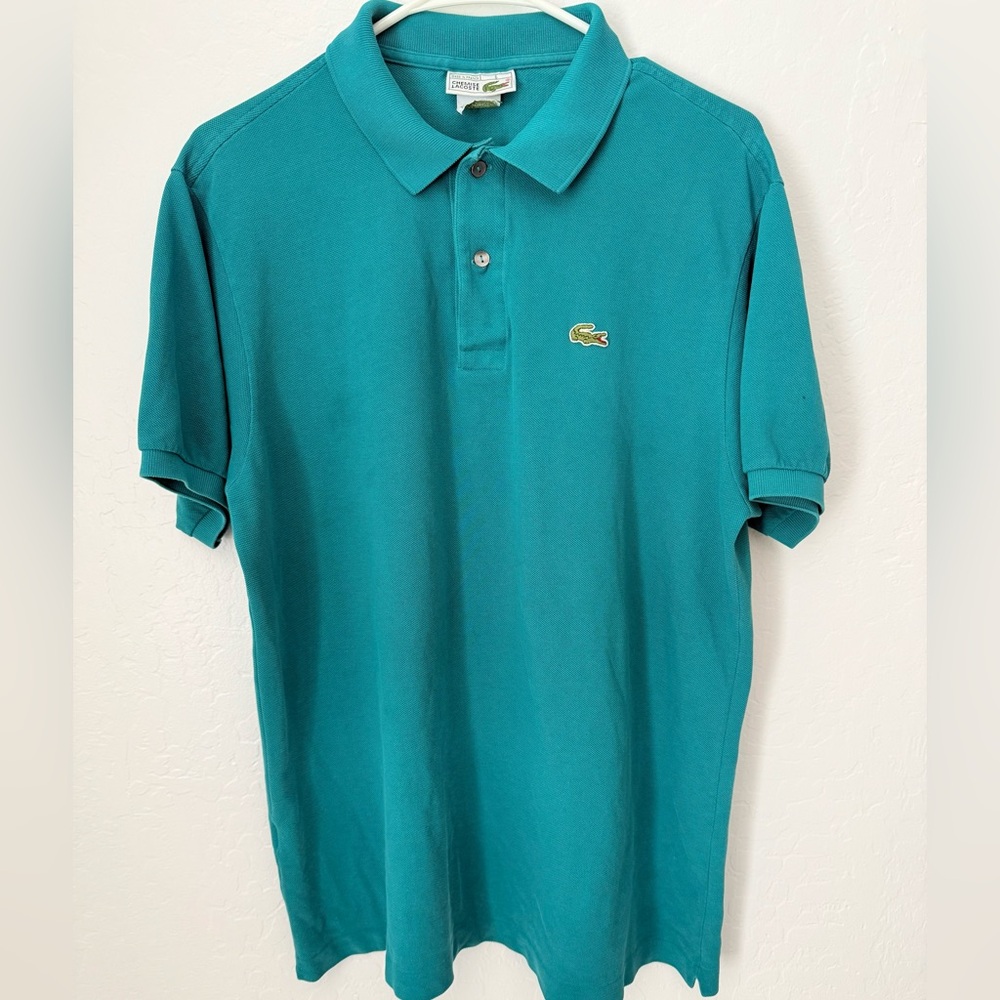 Lacoste Men’s Classic Polo – Size XL (6) Teal Green – Made in France–100% Cotton